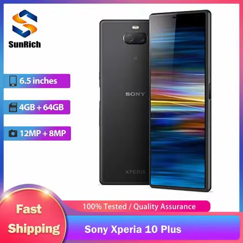 Sony Xperia 10 Plus I3213 I4293 4G Unlocked Original Mobile Phone 6.5" 64GB ROM Single/Dual SIM Cell