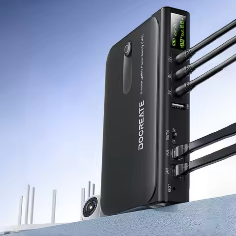 Mini UPS Battery Backup Without Battery UPS Backup Battery Power Supply Supports 5V/9V/12V for Route