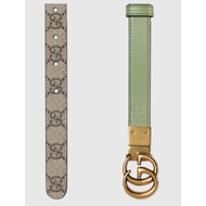 Fashion GG New 2.0cm 3.0cm 3.7cm Canvas Rotated Double Sided Green Belt {+Original Box}