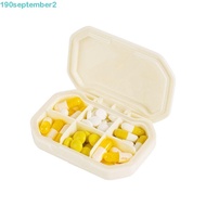 SEPTEMBERB Pill Organizer Case, Transparent Moisture-proof Mini Pill Box, Medicine Tablet Dispenser Portable Rectangular Weekly Pill Tablet Storage Box Candy Box