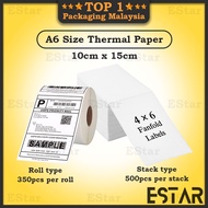 350pcs Roll Thermal Sticker A6 Paper Roll Fold Stack Airway Bill Sticker Thermal Label AWB Consignment Note 订单打印纸 TS01