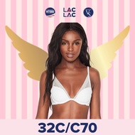 [Size 32C/C70 -20] Incredible Lightly Lined Demi Premium Women's Bra, No Pads-White