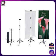 VCR Portable Tripod Bunting Stand 2x6ft | Adjustable Banner Display Stand for Indoor Outdoor Event P