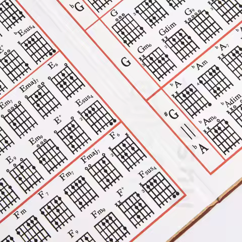 6 String Guitar Chord Book Guitar Chord Chart Instructional Acoustic Guitar Chord Book Electric Guit