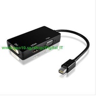 3 in 1 Mini Display Port DP to DVI VGA HDMI TV AV HDTV Adapter Cable for Mac Book iMac Mac Book Air