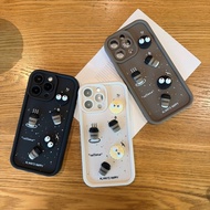 Cute Fun 3D Coal Ball Coffee Silicone Phone Case  For Samsung Galaxy M56 M06 M15 S25 Edge S24 Ultra 