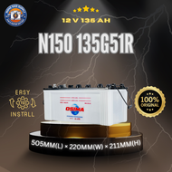 OSIMA N150 135G51R Wet Battery | Heavy Duty Conventional Battery for Truck Ship Ferry Cargo Boat