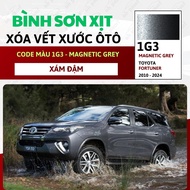 Sơn Xịt Xóa Vết Xước Cho Xe TOYOTA FORTUNER Màu XÁM ĐẬM code 1G3 - MAGNETIC GREY Chính Hãng OH PAINT