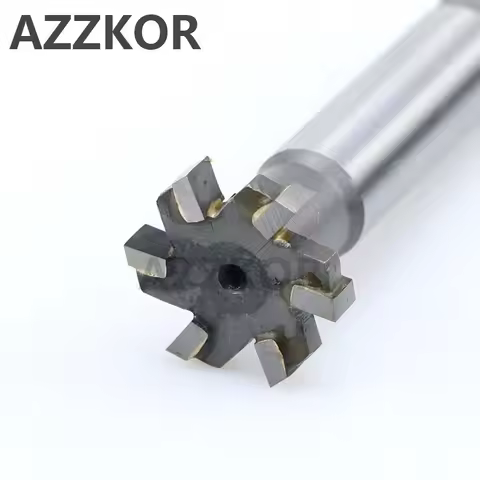 Welded YG8 Alloy T-Slot Milling Cutter Tungsten Steel Rough Inserted Straight Shank For Hardness Met