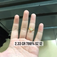 Cincin solitaire emas asli kadar 700