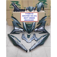 Cover Set Rapido Yamaha Y15ZR V1 V2 Exciter 150 (31) Matt Green Accessories Motor Y15 Ysuku Y15ZR Mo