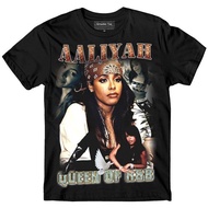 Aaliyah Queen Of R&B Black Singer Distro T-Shirt - Men's and Women's T-Shirt
