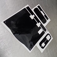 [SPECIAL PROMO] Motorcycle slim iu sticker. Gloss white/ Gloss Black. [Free normal mailing]
