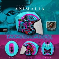 GRACSHAW GLAZZO 919 ANIMALIA HELMET ORIGINAL ( TAKAO BROADBILL ) - Helmet Glazzo Gracshaw Animalia P