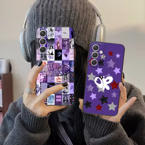 Mobile O-Olivia Phone Case for Samsung Galaxy S24 S23 S22 S21 S20 S10 S9 Plus FE Ultra Lite Black Ce