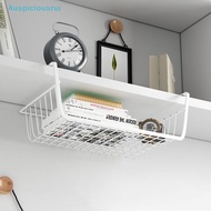 Auspiciousrui 1pc White/ck Hanging Net Basket Iron Material Large Capacity Hanging Under Cabinet Wal