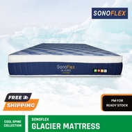 SonoFlex Cool Spine GLACIER Mattress, 12in Cool Silk, Bonnell Coil &amp; Spinal R Foam, Available Sizes (King, Queen, Super Single, Single)