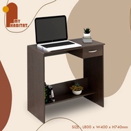 SIENA 80cm Study Desk With Drawer / Computer Laptop Table / Writing Table / Meja Belajar / Meja Komputer - Wenge