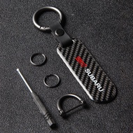 Móc Khóa Xe Subaru Carbon Fiber Keychain Thẻ ID Chống Thất Lạc Phụ Kiện Nội Thất Xe Hơi JERSEY XV Fo