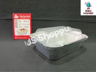 4012-P Aluminium Foil Tray with Clear Lid (10 sets ±) / Rectangle / Foil Tray 4012 - P