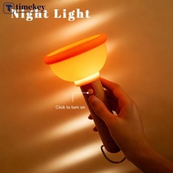 TIMEKEY Funny Night Light Silicone Suction & Hangable Toilet Plunger Prank Toy Desk Bedside Mood Lig