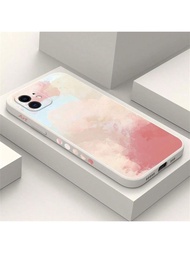 Ốp lưng silicon lỏng có họa tiết tương thích với 16e 16 15 Pro Max 14 Plus 13 Mini 12 Pro 11 X XS XR