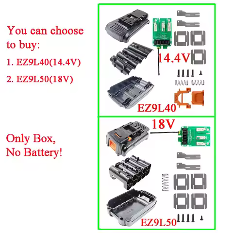 EZ9L50 EZ9L40 Li-ion Battery Plastic Case Charging Protection Circuit Board Box PCB For Panasonic 18