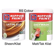 1L Nippon Paint Interior Black / White SatinGlo Sheen & EasyWash Matt Washable( Cat Dinding Batu Dal