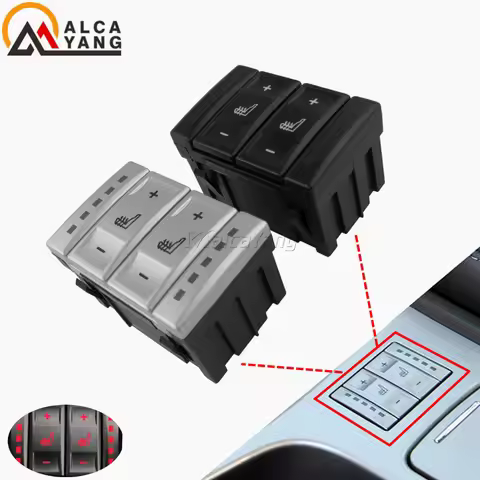 New Silver & Black Seat Heating Button Control Switch 6M2T 19K314 AC 6M2T19K314AC For Ford Mondeo MK