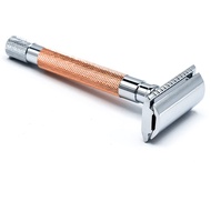 Parker 56R Heavyweight Double Edge Safety Razor with 5 Parker Premium Platinum Stainless Steel Razor