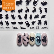 [Ready Stock] MissB Aesthetics💅Tomoni Has Cat Cake Black Cat Manicure Sticker Black Cat Thin Tough A