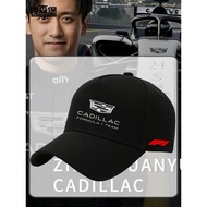 Cadillac F1 Team Formula Zhou Guanyu No. 24 identical peaked caps sun protection baseball caps for m