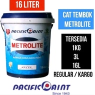PUTIH Metrolite Cargo 16 liter Pail Metrolite 25kg Metrolite White Pacific Paint White Bluish Blue