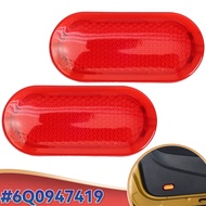 2Pcs 6Q0947419 Red Interior Door Lamp Red Warning Cap Light Reflector For VW Beetle Caddy Polo Toura