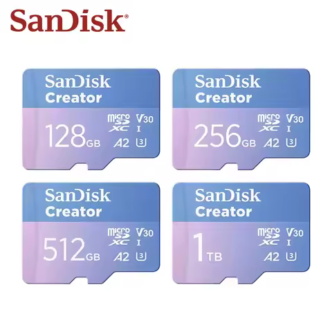 SanDisk MicroSD UHS-I Flash TF Card with Adapter Max 190Mb/s A2 V30 Memory Card 5.3k 4k Video Micro 