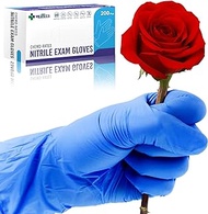 Medtecs Chemo-rated Nitrile Exam Gloves, ASTM D6978 Blue-M