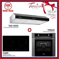 (Bundle) Turbo TIA800 73CM Built-in  2-ZONES  Induction hob with touch control+TA65-902 INCANTO Slim hood+TFM8628 Oven