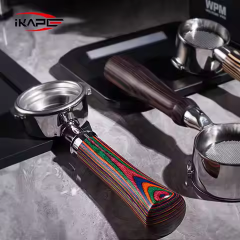 IKAPE Bottomless Portafilter for Delonghi/Barsetto/Berivlle/Lamarzocco/Flair58/ECM/Lelit/wega Colore