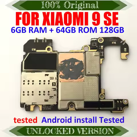 64GB 128GB For Xiaomi Mi9 SE Mi 9 SE MI 9SE Motherboard Original Unlocked For Xiaomi Mi9 SE Mi 9 SE 