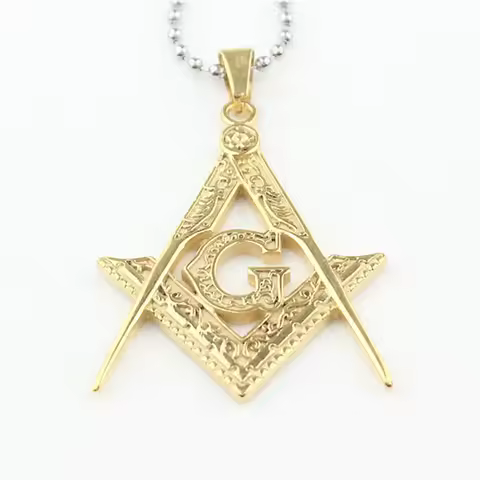 Men's 316L Stainless Steel Masonic Pendant