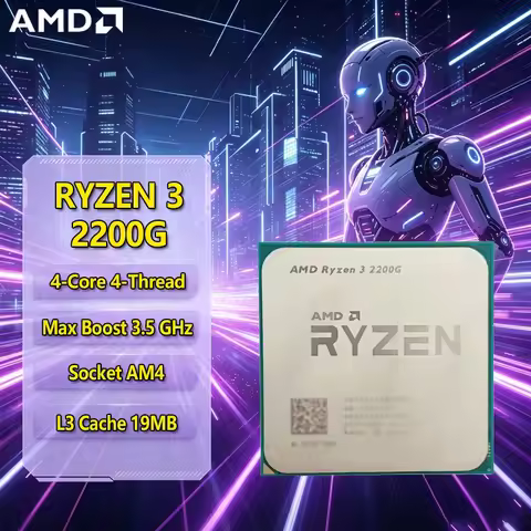 AMD Ryzen 3 2200G AMD R3 2200G CPU 4-Core 4-Thread 3.5GHz Unlocked Desktop Processor Socket AM4 Gami