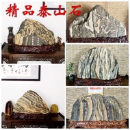 Stone Soul Taishan Feng Shui Stone Material Stone Carving Handmade Stone Guan Gong Statue Indoor Hom