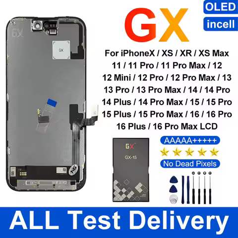 AMOLED GX For iPhone X XS XSMAX Screen 11Pro MAX 12Pro 12 Mini LCD 13 Display With 3D Touch Screen 1