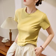 Women’s 230 GSM Combed Cotton Casual T-shirt - Crewneck Short Sleeve