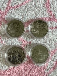 2018 2019  柏靈頓熊 英國50便士一套四枚 Paddington bear 50 pence coin 4 in 1 set