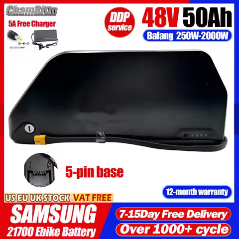 48V 25ah 30ah 40ah 50ah 60ah Bicicleta elétrica Bateria chamrider Bafang Battery 750w 1500w 2000w 21