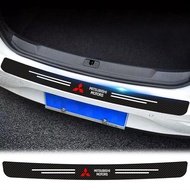 1pcs Car Rear Bumper Protect Sticker Carbon Fiber Car Rear Trunk Car Logo Sticker for Mitsubishi ASX