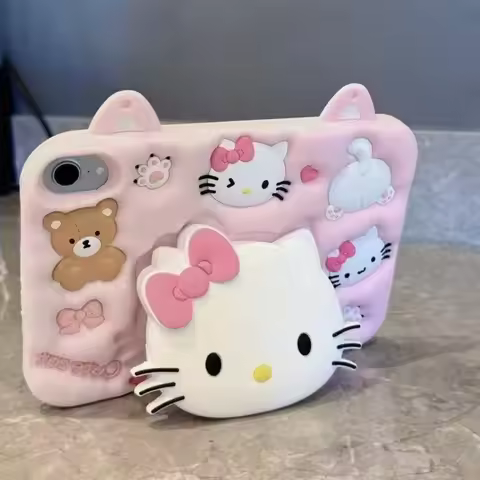 Cute Sanrio HelloKitty Silicone IPad Case for 11/9/Air5/6/7 with Kuromi My Melody and Cinnamoroll Ka