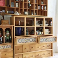 復古多寶格 抽屜式收納櫃 古早花磚圖案 分類桌面收納