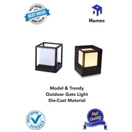 Outdoor Light Outdoor Gate Light Outdoor Pillar Outdoor Lighting Outdoor Pillar Light Black Cube M S